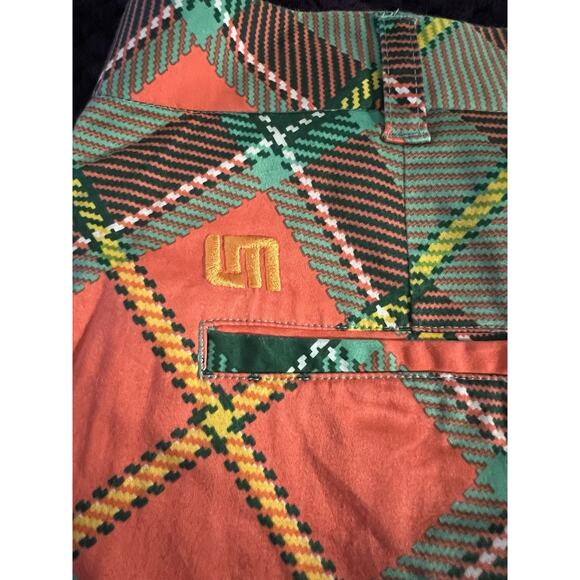 Loudmouth Golf Shorts Mens Size 40 Flat Front Geometric Geo Soft Stretch Chino - Picture 4 of 12